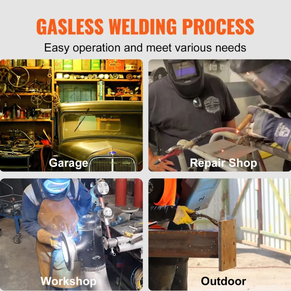 VEVOR Flux Core Welding Wire, E71T-GS 0.030-inch 10LBS, Gasless Mild Steel MIG Welding Wire with Low Splatter for All Position Arc Welding and Outdoor Use