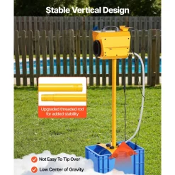 VEVOR Foam Machine, Adjustable Angle Control Foam Cannon Party Machine, Bubble Cannon with 21QT Water Tank, Stable Vertical Design, Dense Foams Maker for Gatherings, Celebrations & Party