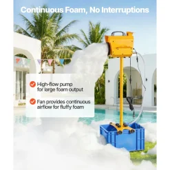 VEVOR Foam Machine, Adjustable Angle Control Foam Cannon Party Machine, Bubble Cannon with 21QT Water Tank, Stable Vertical Design, Dense Foams Maker for Gatherings, Celebrations & Party