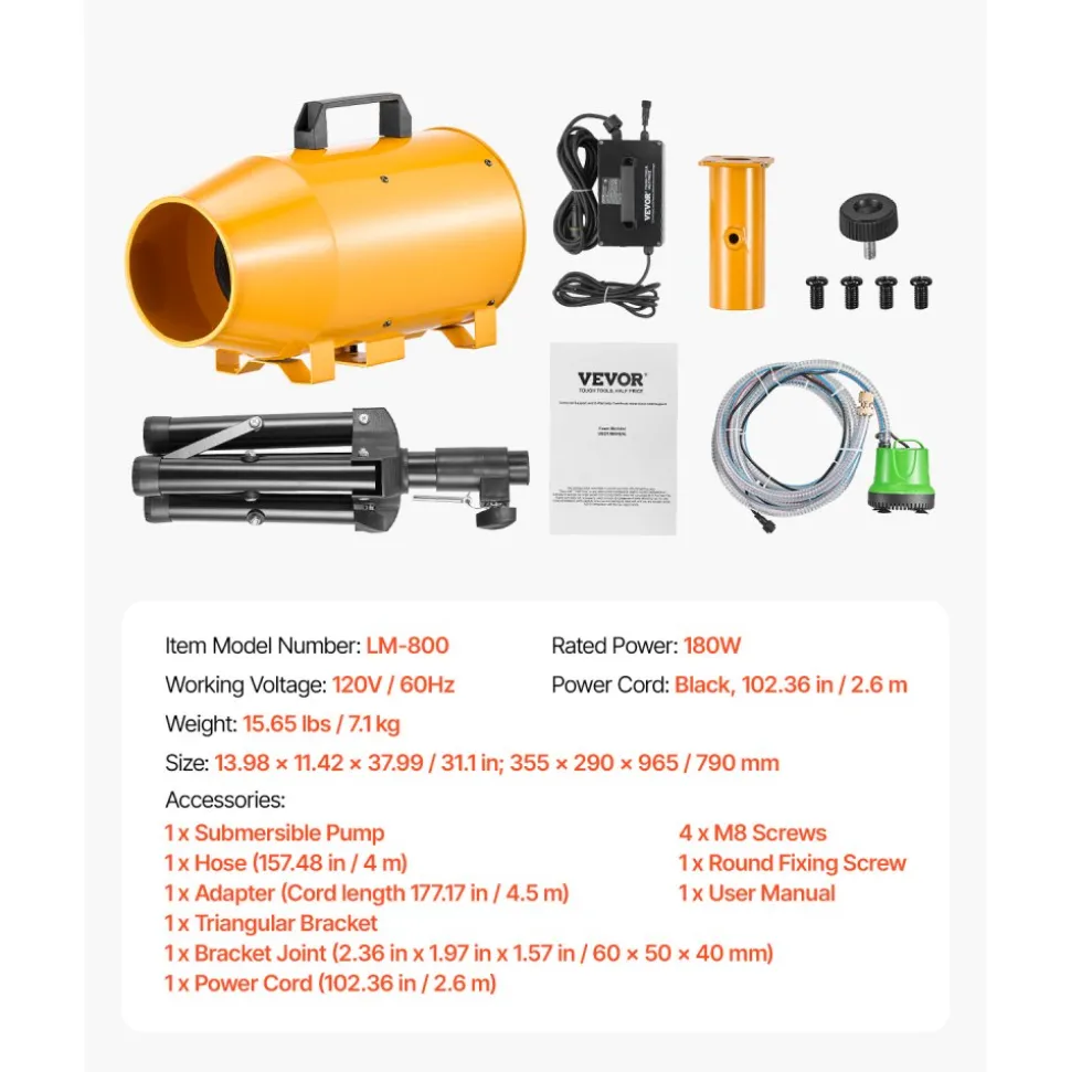 VEVOR Foam Machine, Adjustable Angle Control Foam Cannon Party Machine, Bubble Cannon with Fan & Triangular Structure, Dense Foams Maker for Backyard, Celebrations & Party, Continuous Foams Output