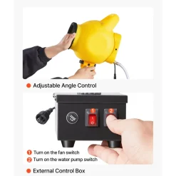 VEVOR Foam Machine, Adjustable Angle Control Foam Cannon Party Machine, Bubble Cannon with 37QT Water Tank, Stable Vertical Design, Dense Foams Maker for Gatherings, Celebrations & Party