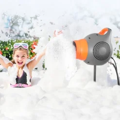 VEVOR Foam Machine, 115 W Party Foam Cannon, Portable Foam Maker with a Tripod Stand, Powerful Foam Party Machine, for Backyard, Pool, Outdoor Events, Birthdays, Celebrations and Party, Grey & Orange