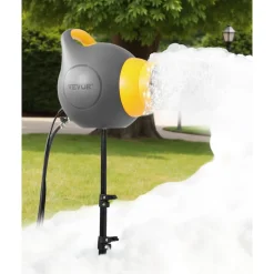 VEVOR Foam Machine, 115 W Party Foam Cannon, Portable Foam Maker with a Tripod Stand, Powerful Foam Party Machine, for Backyard, Pool, Outdoor Events, Birthdays, Celebrations and Party, Grey & Yellow
