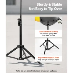 VEVOR Foam Machine, 115 W Party Foam Cannon, Portable Foam Maker with a Tripod Stand, Powerful Foam Party Machine, for Backyard, Pool, Outdoor Events, Birthdays, Celebrations and Party, Grey & Yellow