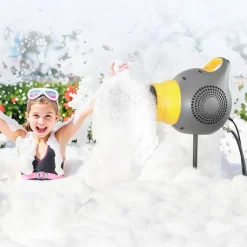 VEVOR Foam Machine, 115 W Party Foam Cannon, Portable Foam Maker with a Tripod Stand, Powerful Foam Party Machine, for Backyard, Pool, Outdoor Events, Birthdays, Celebrations and Party, Grey & Yellow