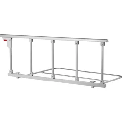 VEVOR Foldable Bed Rail for Elderly, 48 in Bedside Assist Rail with Fixing Strap, Adjustable Height Pipe Bedside Cane, High-Strength Metal Senior Bed Bar, Hand Guard Grab Fits King, Queen, Full, Twin