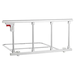 VEVOR Foldable Bed Rail for Elderly, 38 in Bedside Assist Rail with Fixing Strap, Adjustable Height Pipe Bedside Cane, High-Strength Metal Senior Bed Bar, Hand Guard Grab Fits King, Queen, Full, Twin
