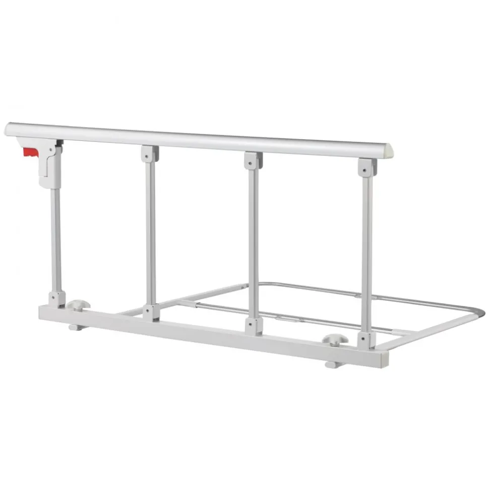 VEVOR Foldable Bed Rail for Elderly, 38 in Bedside Assist Rail with Fixing Strap, Adjustable Height Pipe Bedside Cane, High-Strength Metal Senior Bed Bar, Hand Guard Grab Fits King, Queen, Full, Twin