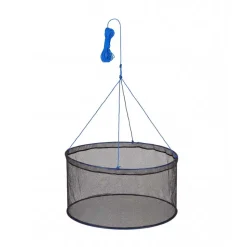 VEVOR Foldable Fishing Net, Landing Fishing Pier Nets, Portable Drop Net for Pulling up Fish, Durable and Fish-friendly, with Rope and Storage Bag, for Minnows, Crawfish, Shrimp, Crab