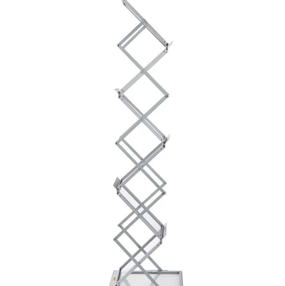 VEVOR Foldable Magazine Display Rack, 6 Pockets Pop-Up Brochure Display Stand, Double-Sided Display Catalog Literature Holder Stand, Portable with Carrying Bag for Office Trade Show Exhibitions