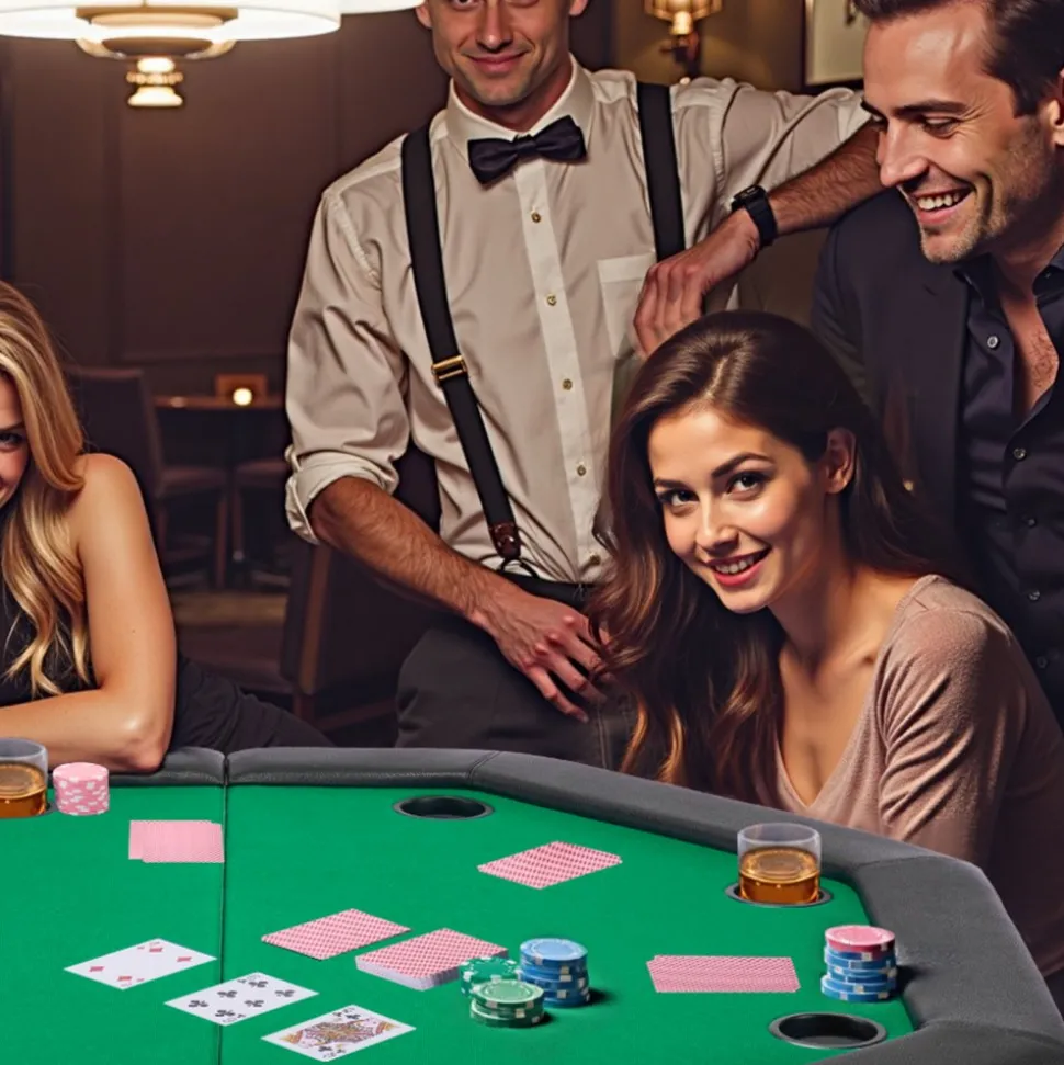 VEVOR Foldable Poker Table, 8 Player 48 in Folding Casino Leisure Table with Padded Rails & Cup Holders, Octagonal Portable Game Tables with Felt & Metal Legs, for Texas Hold'em Game and Blackjack