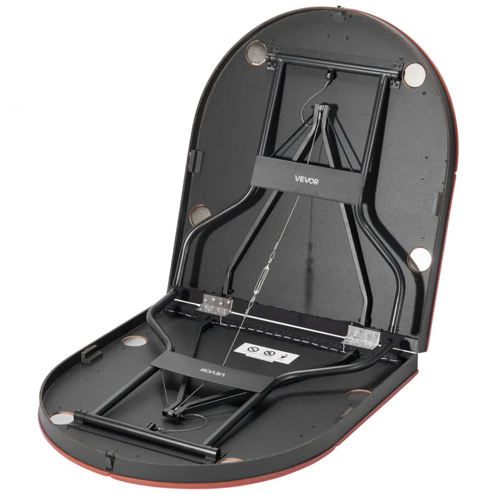 VEVOR Foldable Poker Table, 8 Player 72 in Folding Casino Leisure Table with Padded Rails and Cup Holders, Oval Portable Game Tables with Felt & Metal Legs, for Texas Hold'em Game and Blackjack