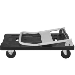 VEVOR Foldable Push Cart Dolly, 660 lbs Capacity, Folding Platform Truck with Swivel Wheels, Moving Platform Hand Truck Flatbed Cart, Space Saving Push Handle, for Easy Storage, 35.2 x 23.4 x 33.5 in