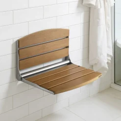 VEVOR Foldable Shower Seat Wall Mounted, 17.7