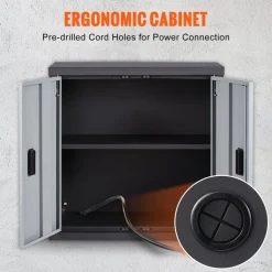 VEVOR Foldable Wall Cabinet, Metal Garage Locker Mounted 26