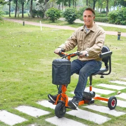 VEVOR Foldable 3 Wheel Mobility Scooter for Seniors, Portable Electric Powered Mobility Scooter with 12 Mile Long Range, All Terrain Travel Wheelchair with 48V Lithium-ion Battery, Max Support 330LBS
