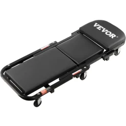 VEVOR Foldable Z Garage Creeper, 40 in, 450 lbs Load Capacity Rolling Folding Mechanic Creeper Stool, with 6 Universal Wheels Padded Seat Steel Frame, Lay Down or Sit Chair for Garage Shop or Home