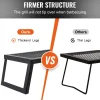 VEVOR Folding Campfire Grill, Heavy Duty Steel Mesh Grate, 18" Portable Camping Grates Over Fire Pit, Camp Fire Cooking Equipment with Legs Carrying Bag, Grilling Rack for Outdoor Open Flame Cooking