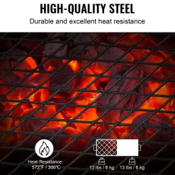 VEVOR Folding Campfire Grill, Heavy Duty Steel Mesh Grate, 22.4