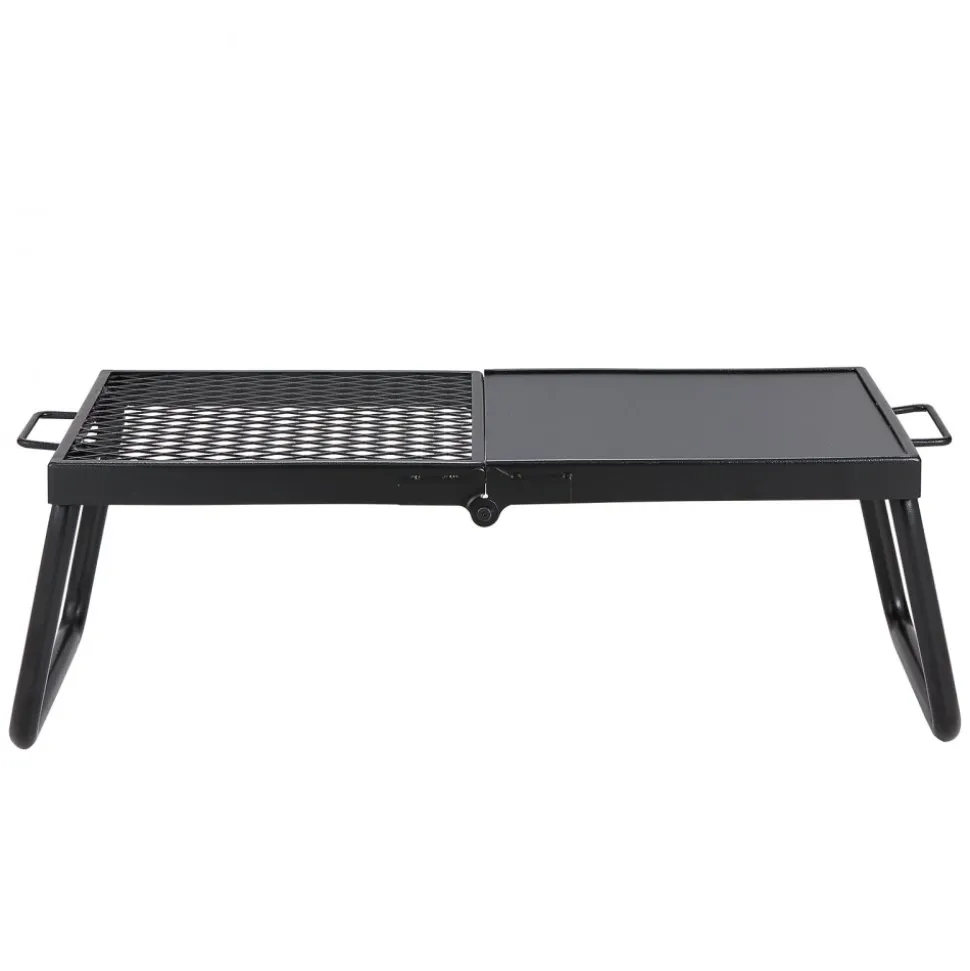 VEVOR Folding Campfire Grill, Heavy Duty Steel Mesh Grate, 22.4" Portable Camping Grates Over Fire Pit, Camp Fire Cooking Equipment with Legs Carrying Bag, Grilling Rack for Outdoor Open Flame Cooking