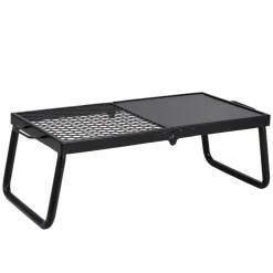 VEVOR Folding Campfire Grill, Heavy Duty Steel Mesh Grate, 22.4