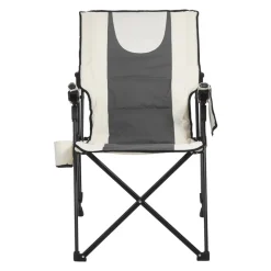 VEVOR Folding Camping Chair, 3 Reclining Positions, Outdoor High Back Camping Chair, 260lbs Weight Capacity, Full Padded Beach Chairs with Armrest & Headrest, Portable Lawn Chairs for Sports Travel