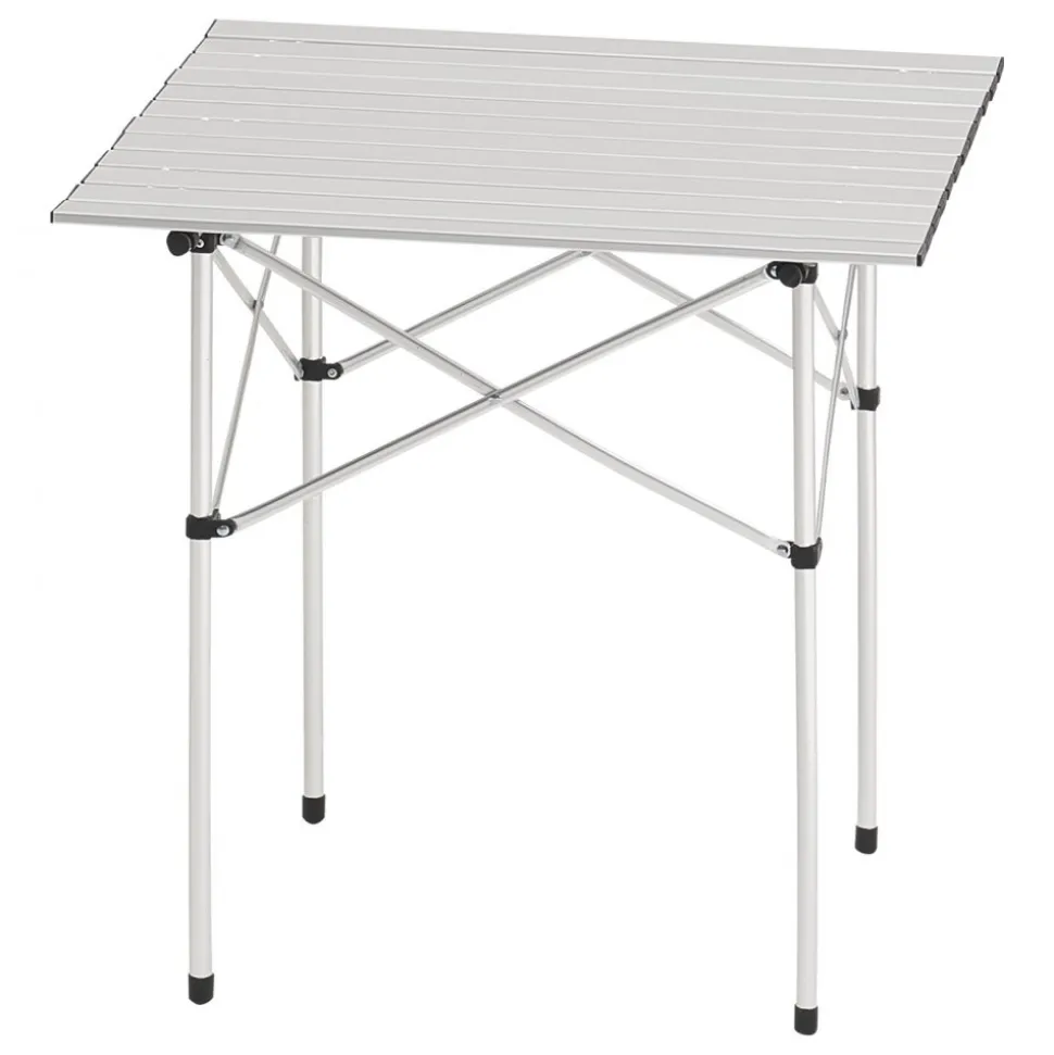 VEVOR Folding Camping Table, Portable Roll Up Side Tables, Small Lightweight Aluminum Beach Table, Compact with Carry Bag, for Outdoor Cooking, Tailgating, Grilling, Picnic, Travel, Silver