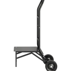 VEVOR Folding Chair Rack, 150 LBS Capacity, Heavy-duty Chair Cart for Stacking 10 Chairs, Multi-Function Metal Chair Storage Dolly with Rubber Wheels, Push-Style Chair Holder, Matte Black