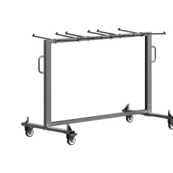 VEVOR Folding Chair Rack, 400 LBS Capacity, Heavy-duty Chair Cart for 42 Chairs or 12 Tables, Multi-Function Chair Storage Dolly with Rubber Wheels and Holders, Large Chair Holder, Matte Black