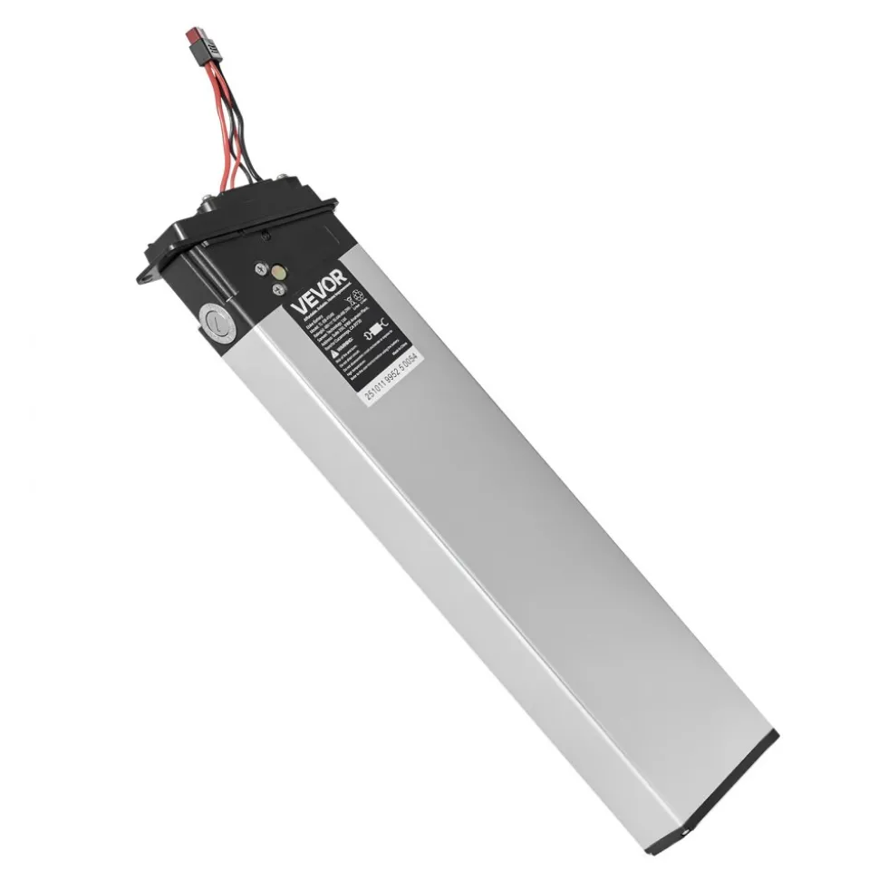 VEVOR Folding Ebike Battery, 48V 10.4Ah Electric Bike Lithium Battery Pack with BMS, 3A Charger, Lock for 1000W E-Bike Motor, Detachable Electric Bicycle Replacement Kit with Handle & Discharge Socket
