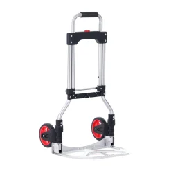 VEVOR Folding Hand Truck and Dolly, 176 lbs Capacity, Aluminum Foldable Cart, Heavy-Duty Luggage Trolley Cart with Telescoping Handle and PP+TPR Wheels for Home, Office, Shopping, Travel