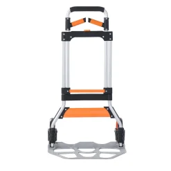 VEVOR Folding Hand Truck, 309 lbs Load Capacity, Aluminum Portable Cart, Convertible Hand Truck and Dolly with Telescoping Handle and PP+TPR Wheels, Ultra Lightweight Super Strong for Moving Warehouse