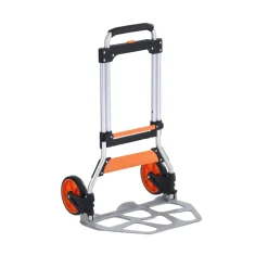VEVOR Folding Hand Truck, 275 lbs Load Capacity, Aluminum Portable Cart, Convertible Hand Truck and Dolly with Telescoping Handle and PP+TPR Wheels, Ultra Lightweight Super Strong for Moving Warehouse