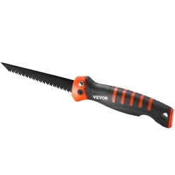 VEVOR Folding Jab Saw, 5 in Foldable Jab Saw with Soft Grip Handle, Folding Drywall Saw with Triple Ground Teeth and Sharp Tip, for Drywall, Wood, PVC Pipes, Cement Board, Thin Sheets, Wall Panels