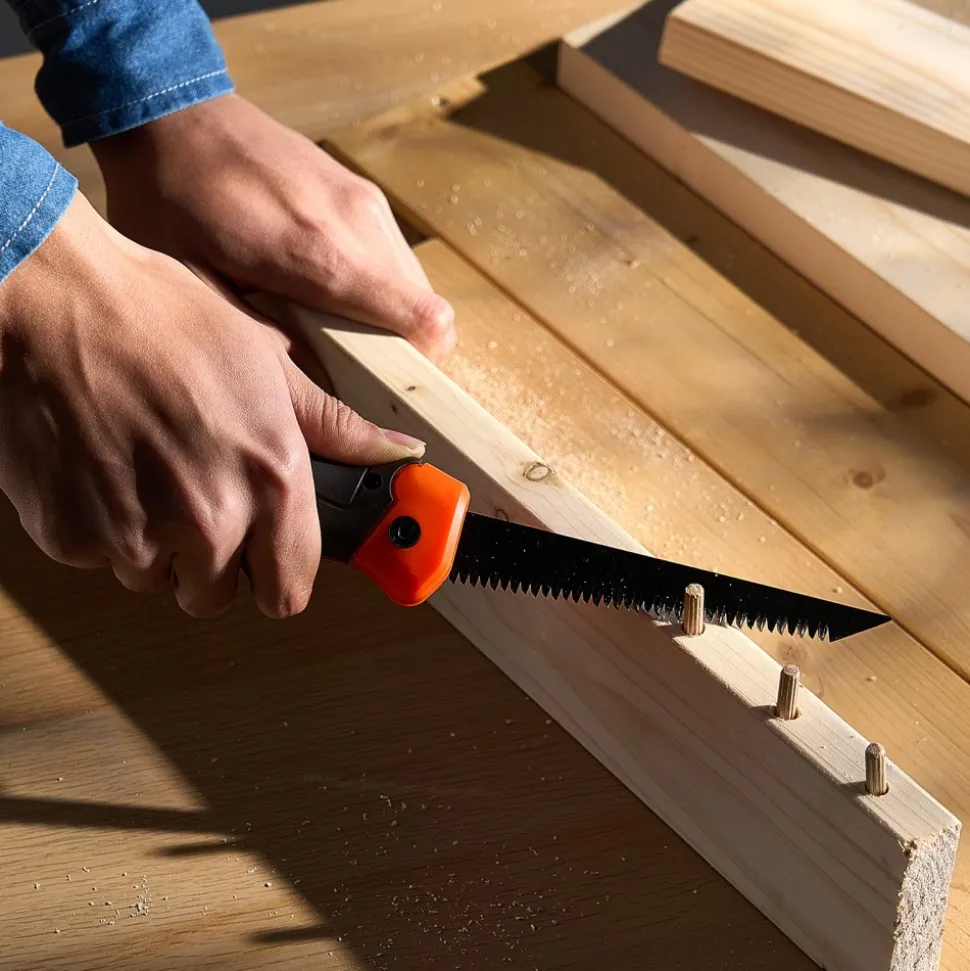 VEVOR Folding Jab Saw, 5 in Foldable Jab Saw with Soft Grip Handle, Folding Drywall Saw with Triple Ground Teeth and Sharp Tip, for Drywall, Wood, PVC Pipes, Cement Board, Thin Sheets, Wall Panels