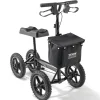 VEVOR Folding Knee Scooter, Aluminum Steerable Knee Walker with Height-Adjustable Handlebar & Knee Pad, 12" All-Terrain Wheels, Dual Brakes, Leg Recovery Scooter for Broken Ankle Foot Injuries, 350LBS