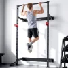 VEVOR Folding Power Cage, Wall-Mounted Power Rack Squat Rack, Multifunctional Strength Training Workout Equipment with Landmine Holder, Adjustable J-Hooks & Pull-Up Bar for Home Gym, 1000LBS Capacity
