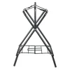 VEVOR Folding Saddle Rack, 28 x 19 x 37.5 in, Freestanding Horse Saddle Stand, Portable Horse Blanket Holder, Heavy Duty Steel Saddle Rack for English & Western Saddles, Tack Storage, Black