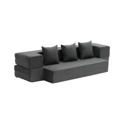 VEVOR Folding Sofa Bed, 3-in-1 Foldable Couch Bed with 3 Pillows and Washable Cover, 25D High Density Memory Foam Convertible Sleeper Chair Bed, Futon Couch for Living Room, Bedroom, Dark Grey(Twin)