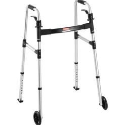 VEVOR Folding Walker, 2-Button Foldable Walker with 5