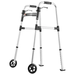 VEVOR Folding Walker, 2-Button Foldable Walker with 5