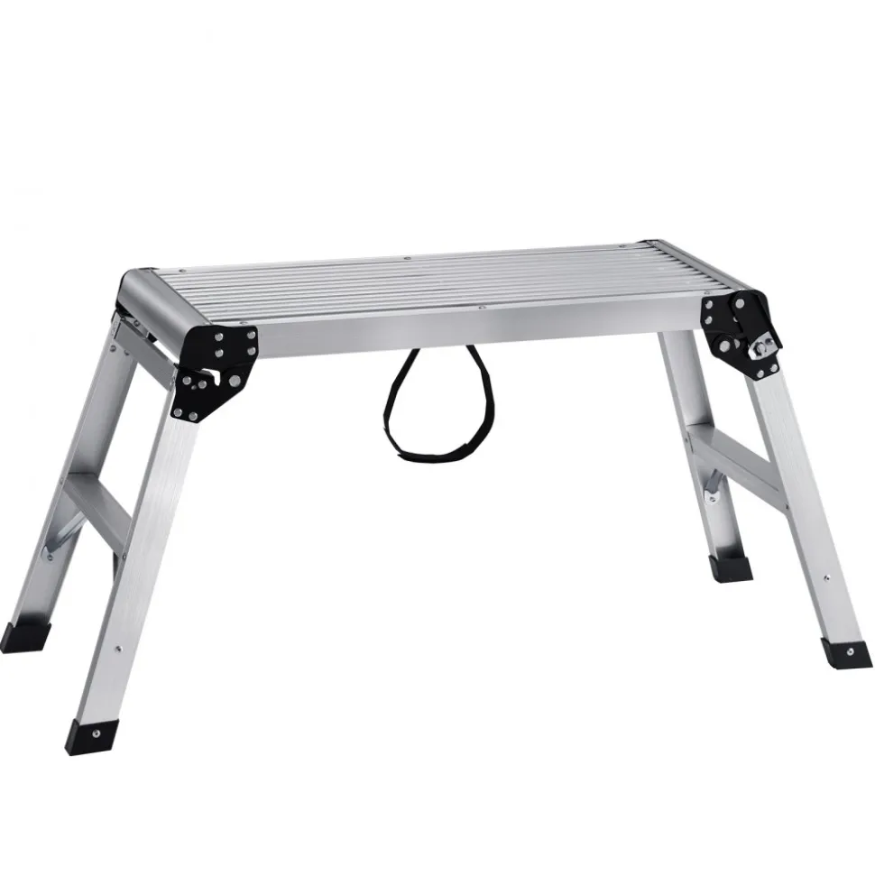VEVOR Folding Work Platform, 330 lbs Load Capacity, Aluminum Drywall Stool Ladder, Heavy Duty Work Bench w/ Non-Slip Feet, Ideal for Washing Vehicles, Cleaning, Painting, Decorating