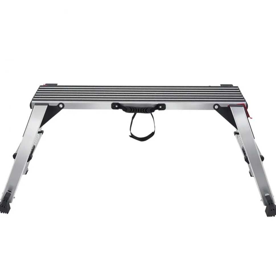 VEVOR Folding Work Platform, 660 lbs Load Capacity, Aluminum Drywall Stool Ladder, Heavy Duty Work Bench w/ Non-Slip Feet, Ideal for Washing Vehicles, Cleaning, Painting, Decorating