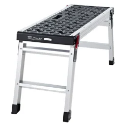VEVOR Folding Work Platform, 35.8 x 12.2 in Aluminum Step Stool, 16.5 in Height, 500 lbs Load Capacity, Heavy Duty Platform Ladder with Locks, Portable Work Bench for Painting & Maintenance & Home