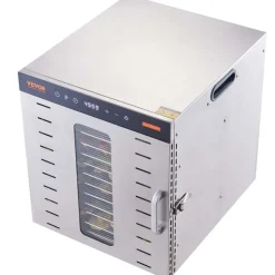 VEVOR Food Dehydrator Machine, 10 Stainless Steel Trays, 1000W Electric Food Dryer with Digital Adjustable Timer & Temperature for Jerky, Herb, Meat, Beef, Fruit, Dog Treats and Vegetables
