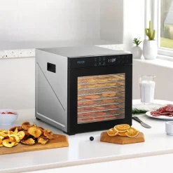 VEVOR Food Dehydrator Machine, 10 Stainless Steel Trays, 1000W Electric Food Dryer with Adjustable Temperature & 24-Hour Timer, Food-Dehydrator for Jerky, Meat, Fruit, Vegetables, Herbs, Dog Treats
