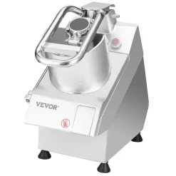 VEVOR Food Processor & Vegetable Chopper, 2 Feeding Holes Food-Grade Stainless Steel Food Processor Chopper with Detachable 6 Blades, 3mm/5mm/7mm/10mm Shredder, 2mm/4mm Slicer, for Vegetables, Fruit