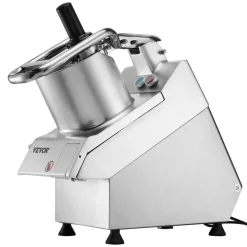 VEVOR Food Processor & Vegetable Chopper, 2 Feeding Holes Food-Grade Stainless Steel Food Processor Chopper with Detachable 6 Blades, 3mm/5mm/7mm/10mm Shredder, 2mm/4mm Slicer, for Vegetables, Fruit