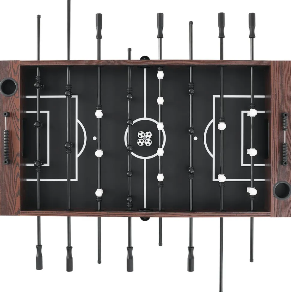 VEVOR Foosball Table, 48 inch Standard Size Table, Indoor Full Size Foosball Tables for Home, Family, and Game Room, Durable Soccer Set, Includes 2 Balls, Score Keeper, and 2 Cup Holders