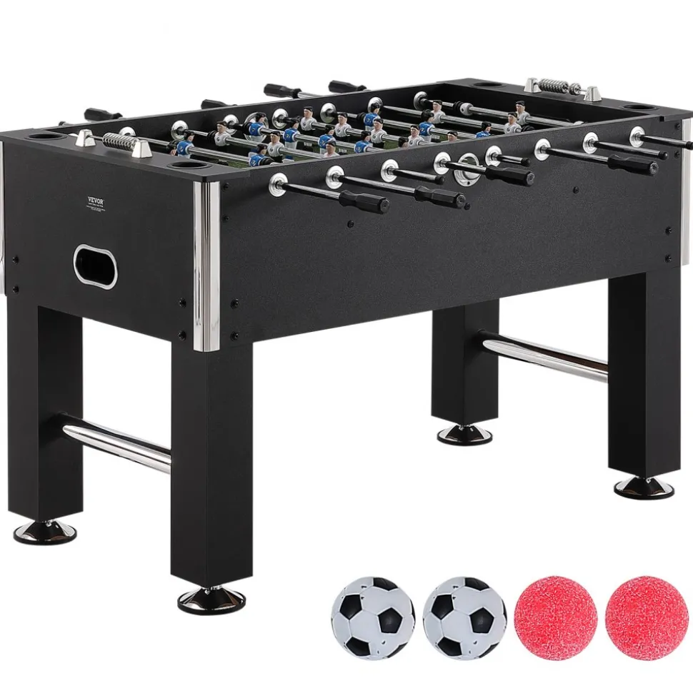 VEVOR Foosball Table, 55 inch Standard Size Foosball Table, Indoor Full Size Foosball Table for Home, Family, and Game Room, Soccer with Foosball Table Set, Includes 4 Balls and 4 Cup Holders